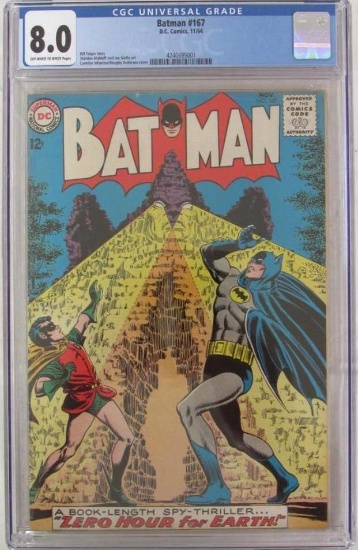 Batman #167 (1964) Silver Age Murphy Anderson Cover Nice CGC 8.0