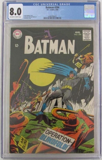 Batman #204 (1968) Silver Age Beauty! CGC 8.0