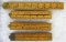 Lot (4) Antique Boxwood & Brass Folding Rulers- Lufkin, Stanley
