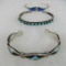 Lot (3) Vintage Sterling Silver Native American Bracelets