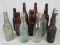 Large Lot Antique Embossed Glass Beer Bottles (Estate Fresh) Many Michigan