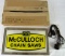 Rare Vintage NOS McCulloch Chainsaws Reverse Glass Flasher Light Up Dealership Sign MIB