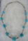 Beautiful Vintage Native American Sterling Silver & Turquoise Necklace