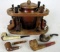 Vintage Tobacco Humidor w/ Pipe Stand & Pipes