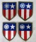 WWII Era CBI Theater Made Patches Group of (4)