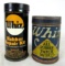 Lot (2) Vintage Whiz Tire Patch Kit Metal Cans