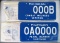 Lot (2) Vintage 1990's Michigan Sample License Plates. Wounded Veteran & Pearl Harbor