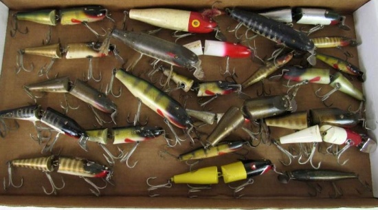 Outstanding Lot of All Antique Creek Chub CCBCo Wood Fishing Lures