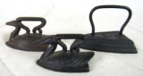 (3) Antique Cast Iron Miniature Irons