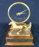 Rare 1954 Hazel Park Raceway Presentation Trophy w/ Mystery Clock