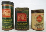 Lot (3) Vintage Gas & Oil Advertising Tire / Tube Patch Kits. Lucky Strike