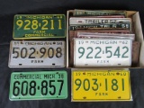 Large Lot (24) 1930's thru 60's Michigan Farm, Trailer, & Commercial License Plates