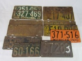 Lot (12) Antique 1920's All Michigan License Plates