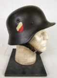 Outstanding WWII Nazi German Army Helmet w/ Liner & Chin Strap