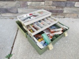Estate Found Vintage Plano Fishing Tackle Box w/ Contents & Tackle