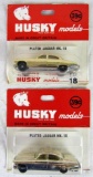 Lot (2) Vintage 1960's Husky 1:64 Diecast No. 18 Plated Jaguar MK 10 Sealed MOC