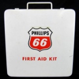 Excellent Vintage Phillips 66 Metal Service Station First Aid Kit