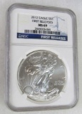 2012 US Silver Eagle First Release NGC MS 69