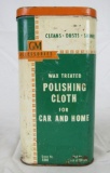 Antique General Motors GM Auto Polishing Cloth Can