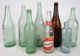 Lot (8) Antique & Vintage Bottles. Soda, Water, etc.