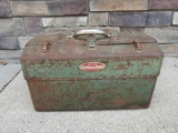 Large Antique Park Fishing Tackle Box Filled w/ Contents / Lures