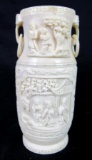 Museum Quality Antique Carved Ivory or Bone Artist Signed 5 1/2