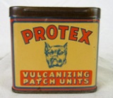 RARE Antique Protex Vulcanizing Patch Units Tire Tube Patch Kit