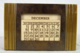 Excellent Antique Art Deco Bronze Letter Holder/ Calendar by Silver Crest