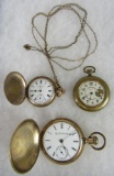 Lot (3) Antique Elgin Pocket Watches