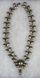 Large Vintage Silver (Mexico) Native American Necklace