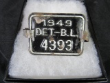 Rare 1949 Detroit Bicycle License Plate