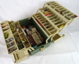 Large Vintage Plano #8606 Tackle Box Full of Fishing Lures and Tackle