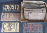Large Lot (17) 1931-1955 Michigan License Plates