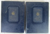 1947 Pictoral History of the 2nd World War Hardcover Books Vol 1 & 2