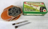 Antique Matador Auto Moto Tire Patch Kit Tin w/ Great Graphics