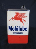 Excellent Mobil Pegasus Mobilube 1 Quart Metal Oil Can