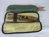 Lot (2) Vintage Backpack Fishing Rods in Original Cases. South Bend & True Temper