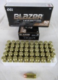 2 NOS Boxes (100 Rds) Cci Blazer .40 Cal Pistol Ammo