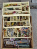 Estate Found Vintage Old Pal Fishing Tackle Box w/ Contents & Tackle