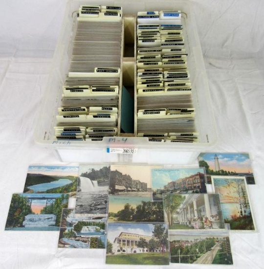 Massive Lot (2000+) Antique & Vintage Postcards All Michigan, Sorted by City