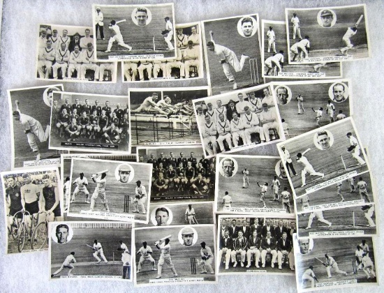Excellent Lot (24) 1936-37 Ardath Kings Cigarettes Photocards (Cricket)