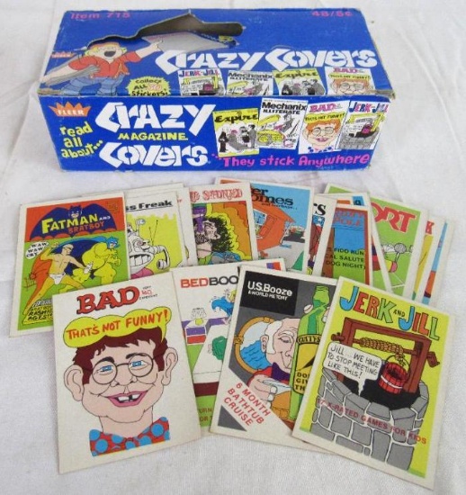Crazy Covers 1970's Stickers and Display Box