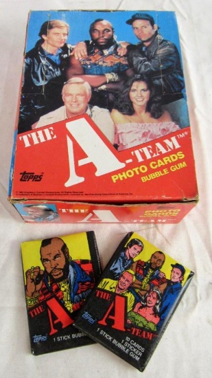 Vintage 1983 Topps A-Team Full Unopened Wax Box Trading Cards