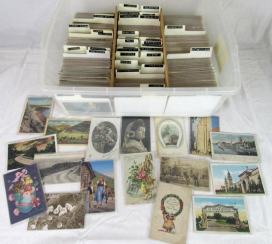 Massive Lot (2500+) Antique & Vintage Postcards