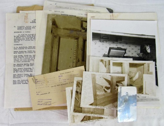 1940's Los Angeles Detective Crime File w/Photos