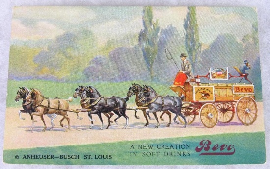 Authentic Antique Anheuser Busch Bevo (St. Louis, MO) Postcard