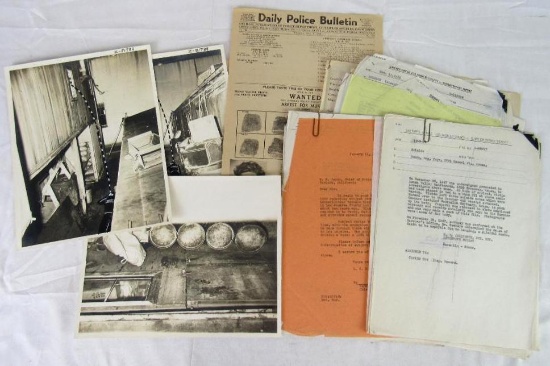 1940's Los Angeles Detective Crime File w/Photos