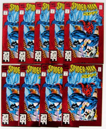 Lot (9) Spider-Man 2099 #1 (1992) Key Origin Miguel O'Hara/ 1st Print/ Red Foil HOT