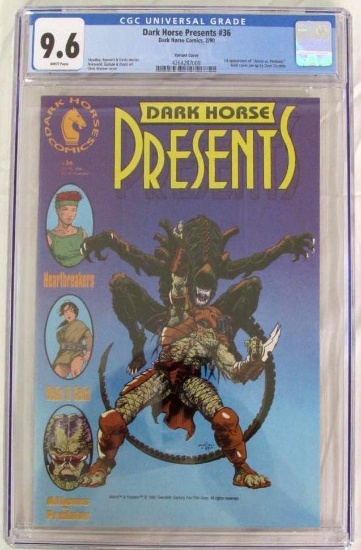 Dark Horse Presents #36 (1990) Key 1st Aliens vs. Predator CGC 9.6