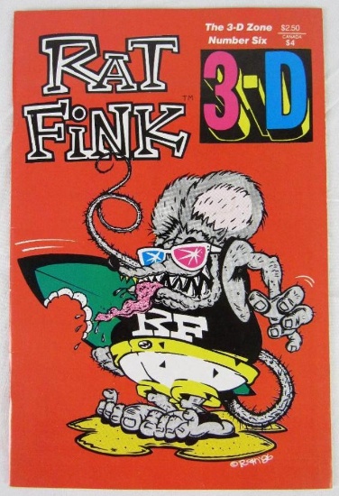 3-D Zone #6 (1987) Rat Fink/ Ed Roth w/ Glasses intact
